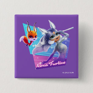 Bóton Quadrado 5.08cm Rena Furtive Graphic