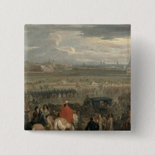 Bóton Quadrado 5.08cm Rendição da citadela de Cambrai