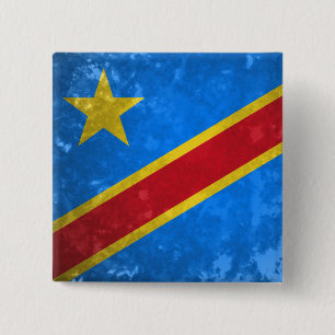 Bóton Quadrado 5.08cm República Democrática do Congo