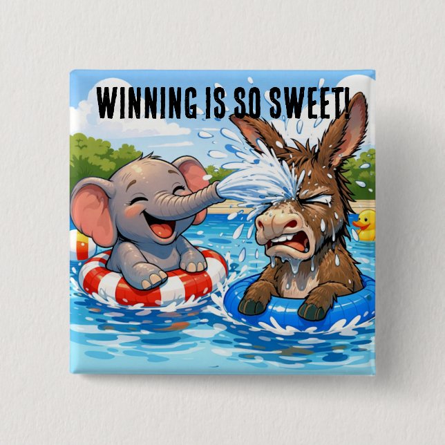 Bóton Quadrado 5.08cm Republican Victory US Midterm Election Button (Frente)