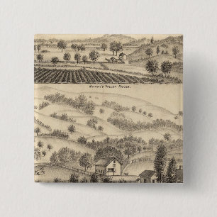 Bóton Quadrado 5.08cm Residência de Joseph Alexander, Mendocino