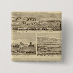 Bóton Quadrado 5.08cm Residência e armazenamento de William M Roberts