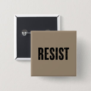 Bóton Quadrado 5.08cm Resista a Trump Protesto Anti Político Protesto Tr