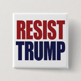 Bóton Quadrado 5.08cm Resista ao Presidente Trump - Anti Trump