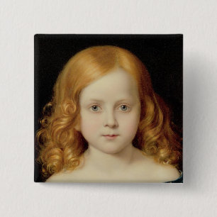 Bóton Quadrado 5.08cm Retrato da filha do artista