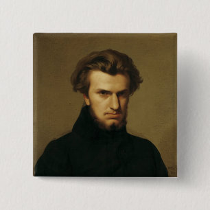 Bóton Quadrado 5.08cm Retrato de Ambroise Thomas 1834