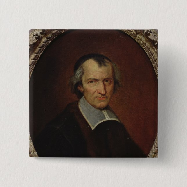 Bóton Quadrado 5.08cm Retrato de Antoine Arnauld (Frente)