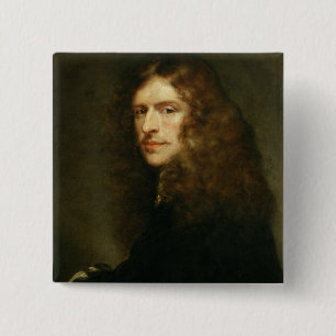 Bóton Quadrado 5.08cm Retrato de auto, c.1652