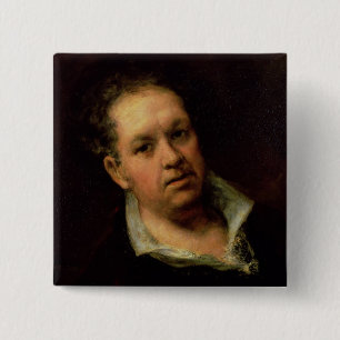 Bóton Quadrado 5.08cm Retrato de auto de Francisco Jose de Goya y