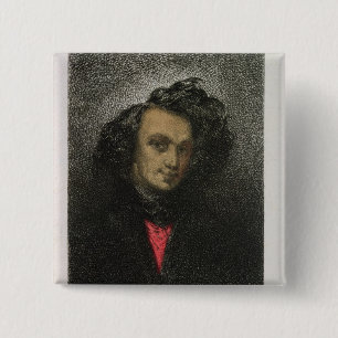 Bóton Quadrado 5.08cm Retrato de auto, vestido para 'Hernani