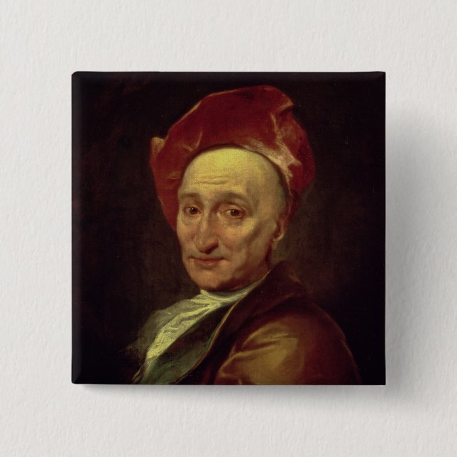 Bóton Quadrado 5.08cm Retrato de Bernard Le Bovier (Frente)