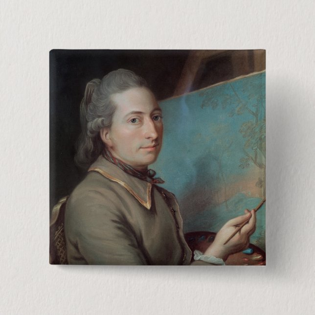 Bóton Quadrado 5.08cm Retrato de Claude Dupin (Frente)