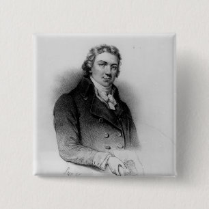 Bóton Quadrado 5.08cm Retrato de Edward Jenner