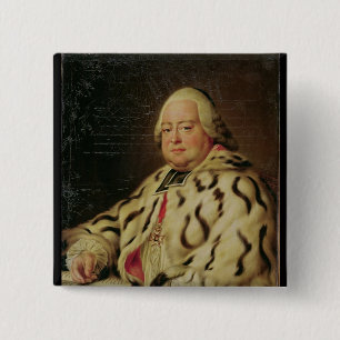 Bóton Quadrado 5.08cm Retrato de Francois-Camilo de Lorena c.1769