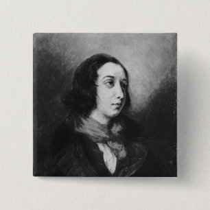 Bóton Quadrado 5.08cm Retrato de George Sand, 1838