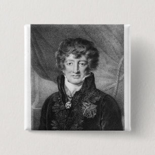 Bóton Quadrado 5.08cm Retrato de Georges Cuvier