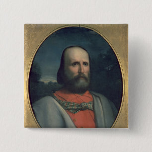 Bóton Quadrado 5.08cm Retrato de Giuseppe Garibaldi 2