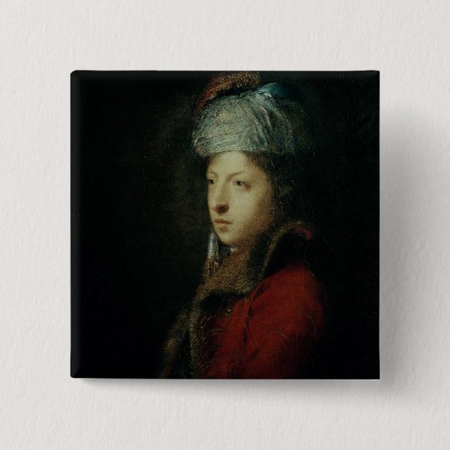 Bóton Quadrado 5.08cm Retrato de Giuseppe Marchi 1753 (Frente)