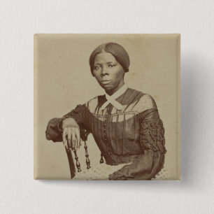 Bóton Quadrado 5.08cm Retrato de Harriet Tubman 1868-69