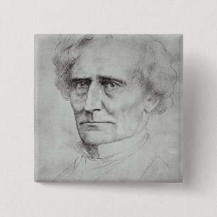 Bóton Quadrado 5.08cm Retrato de Hector Berlioz