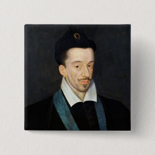 Bóton Quadrado 5.08cm Retrato de Henri III