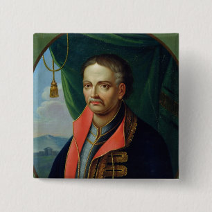 Bóton Quadrado 5.08cm Retrato de Ivan Mazepa