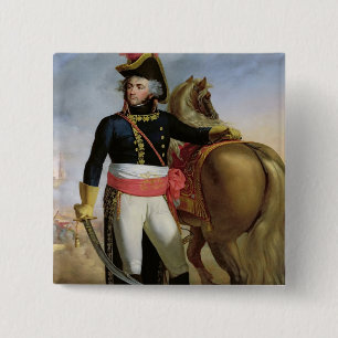 Bóton Quadrado 5.08cm Retrato de Jean Baptiste Kleber