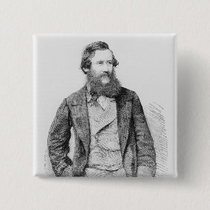Bóton Quadrado 5.08cm Retrato de John Hanning Speke