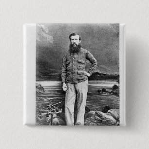 Bóton Quadrado 5.08cm Retrato de John Hanning Speke