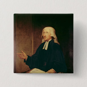 Bóton Quadrado 5.08cm Retrato de John Wesley 1788