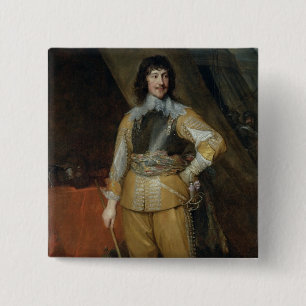 Bóton Quadrado 5.08cm Retrato de Mountjoy Blount, conde de Newport (c.15