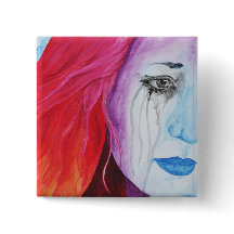 Retrato de Mulher Arco-Íris Surreal Perdendo a Cor