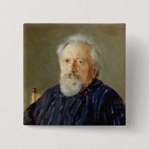 Bóton Quadrado 5.08cm Retrato de Nikolay Leskov