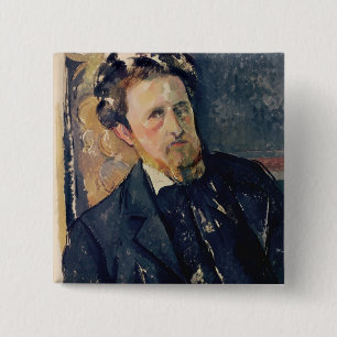 Bóton Quadrado 5.08cm Retrato de Paul Cezanne de Joachim Gasquet