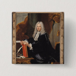 Bóton Quadrado 5.08cm Retrato de Philibert Orry