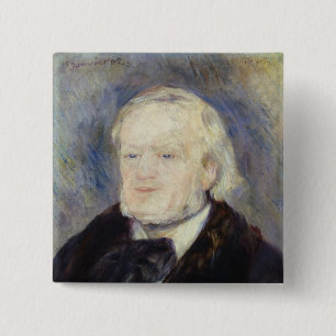 Bóton Quadrado 5.08cm Retrato de Richard Wagner 1882