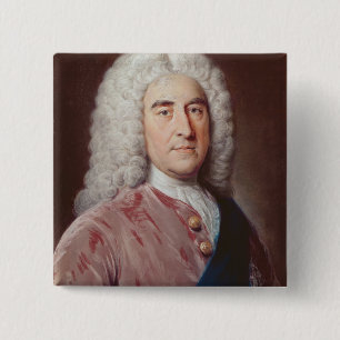 Bóton Quadrado 5.08cm Retrato de Thomas Pelham Holles