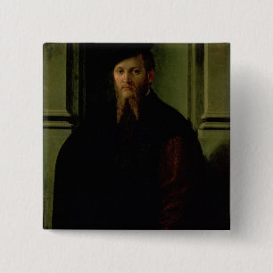 Bóton Quadrado 5.08cm Retrato de um homem