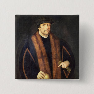 Bóton Quadrado 5.08cm Retrato de um homem, c.1550