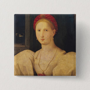 Bóton Quadrado 5.08cm Retrato de uma mulher