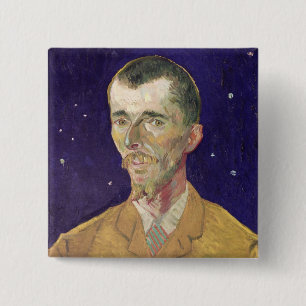Bóton Quadrado 5.08cm Retrato de Vincent van Gogh de Eugene Boch 1888