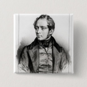 Bóton Quadrado 5.08cm Retrato de Vincenzo Bellini