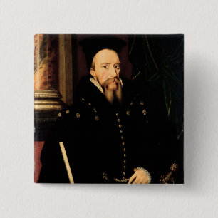 Bóton Quadrado 5.08cm Retrato de William Cecil