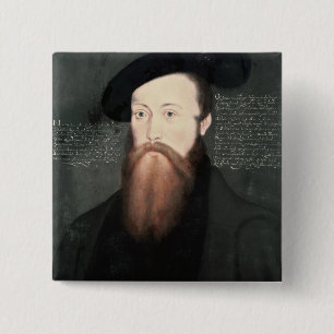 Bóton Quadrado 5.08cm Retrato do Baron Seymour de Thomas Seymour