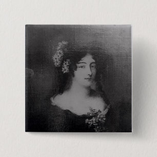 Bóton Quadrado 5.08cm Retrato do condessa Ehrengard Melusina
