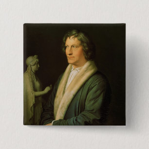 Bóton Quadrado 5.08cm Retrato do escultor Bertel Thorvaldsen