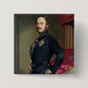 Bóton Quadrado 5.08cm Retrato do príncipe Albert (1819-61) 1859 (óleo