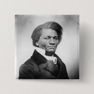 Bóton Quadrado 5.08cm Retrato Frederick Douglass ~ 1847