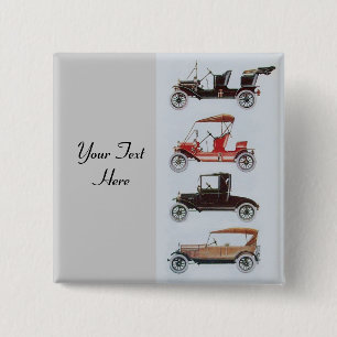 Bóton Quadrado 5.08cm RETRO CARS 2 - Reparação automática de automóveis,