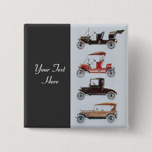 Bóton Quadrado 5.08cm RETRO CARS 2 - Reparação automática de automóveis,